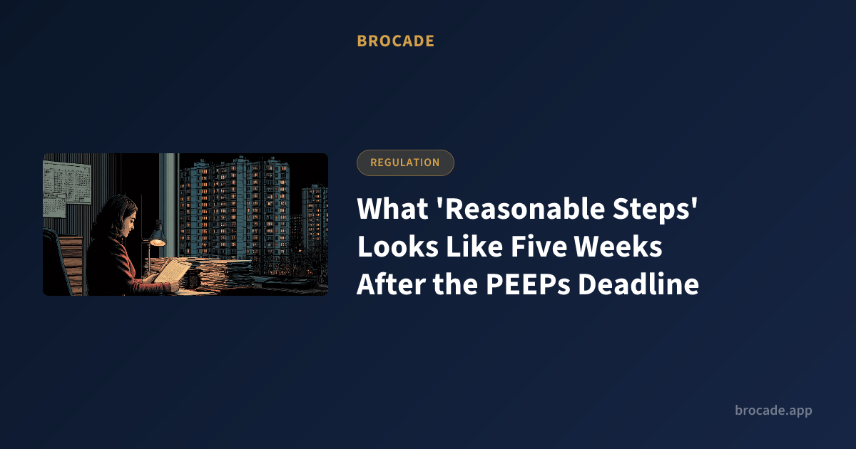 What 'Reasonable Steps' Means After the PEEPs Deadline