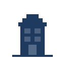 Pixel art illustration of a small residential building